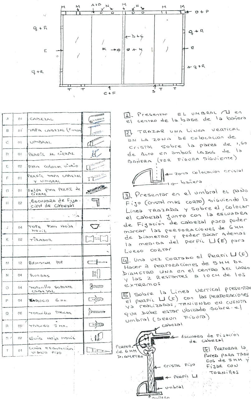 Plano técnico de fabricación a medida